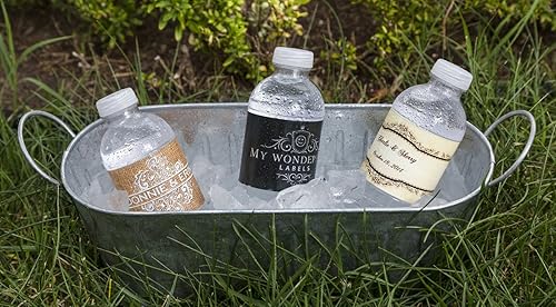 Miniatura 3 de 100 etiquetas rojas para botellas de agua de 8 x 2 pulgadas