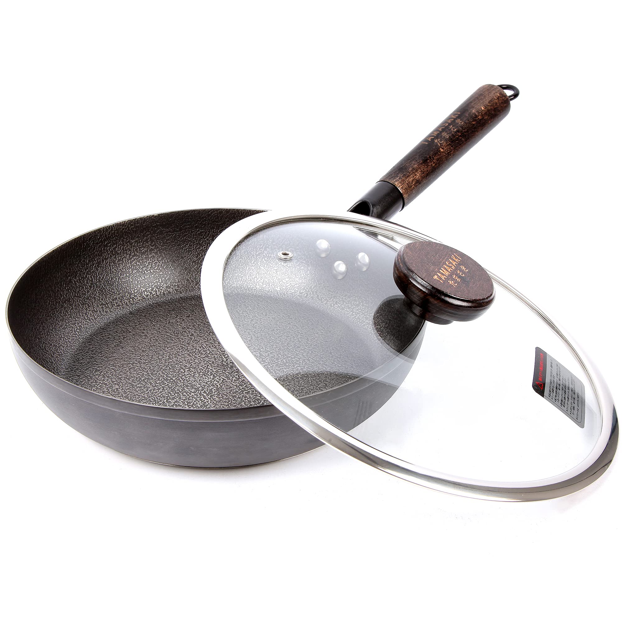 Buy TAMASAKI Saute Pan Deep Frying Wok Pan with Glass Lid, Induction