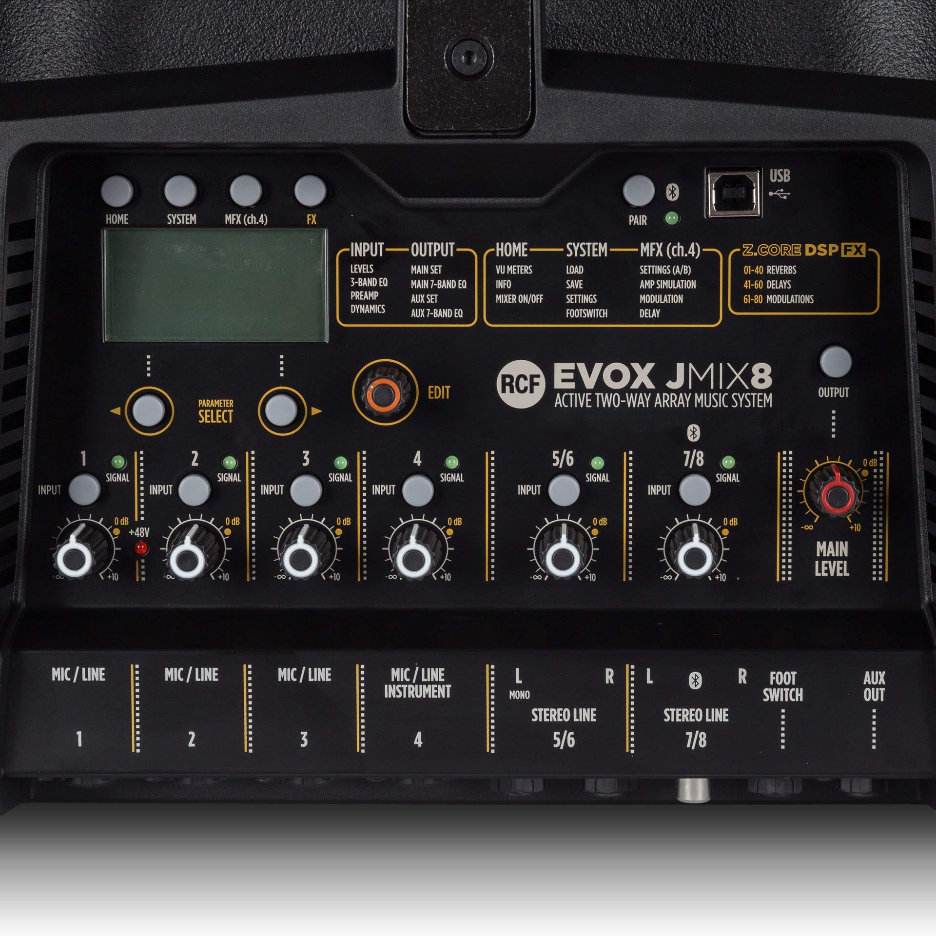 sistema audio a colonna RCF EVOX JMIX8W bianco