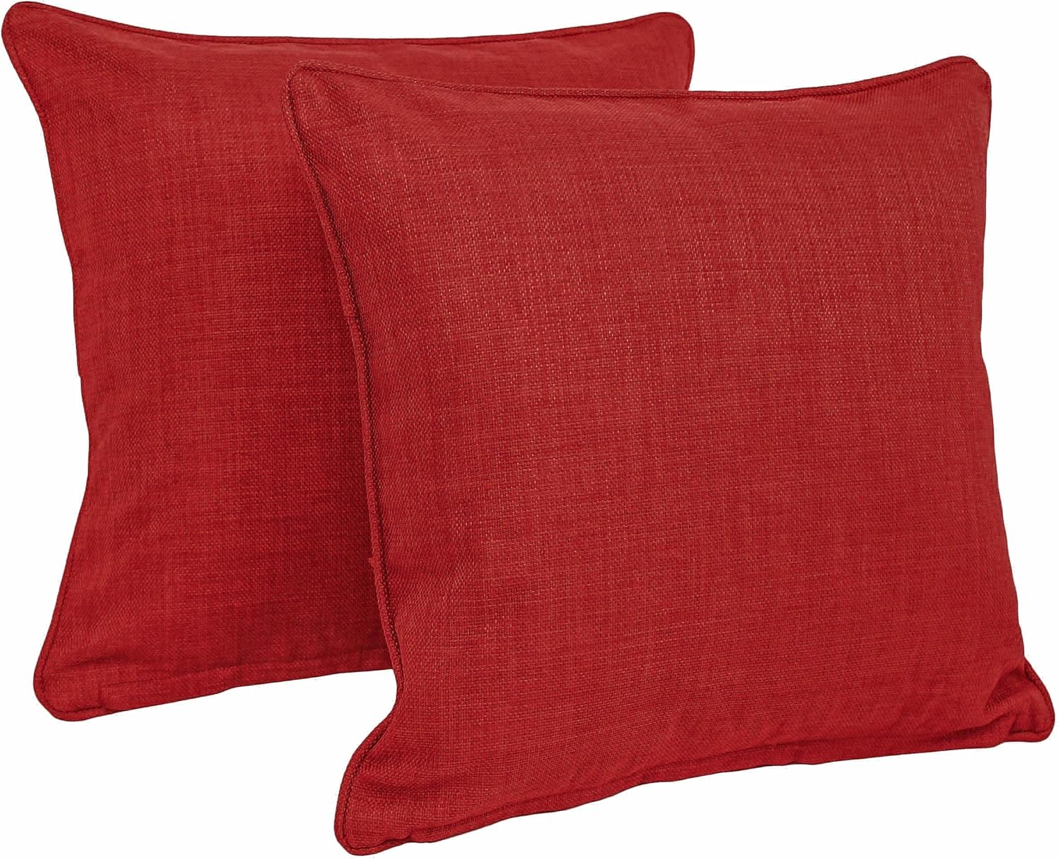 Blazing Needles Outdoor Throw Pillows (Set of 2), 18" x 18", Papprika