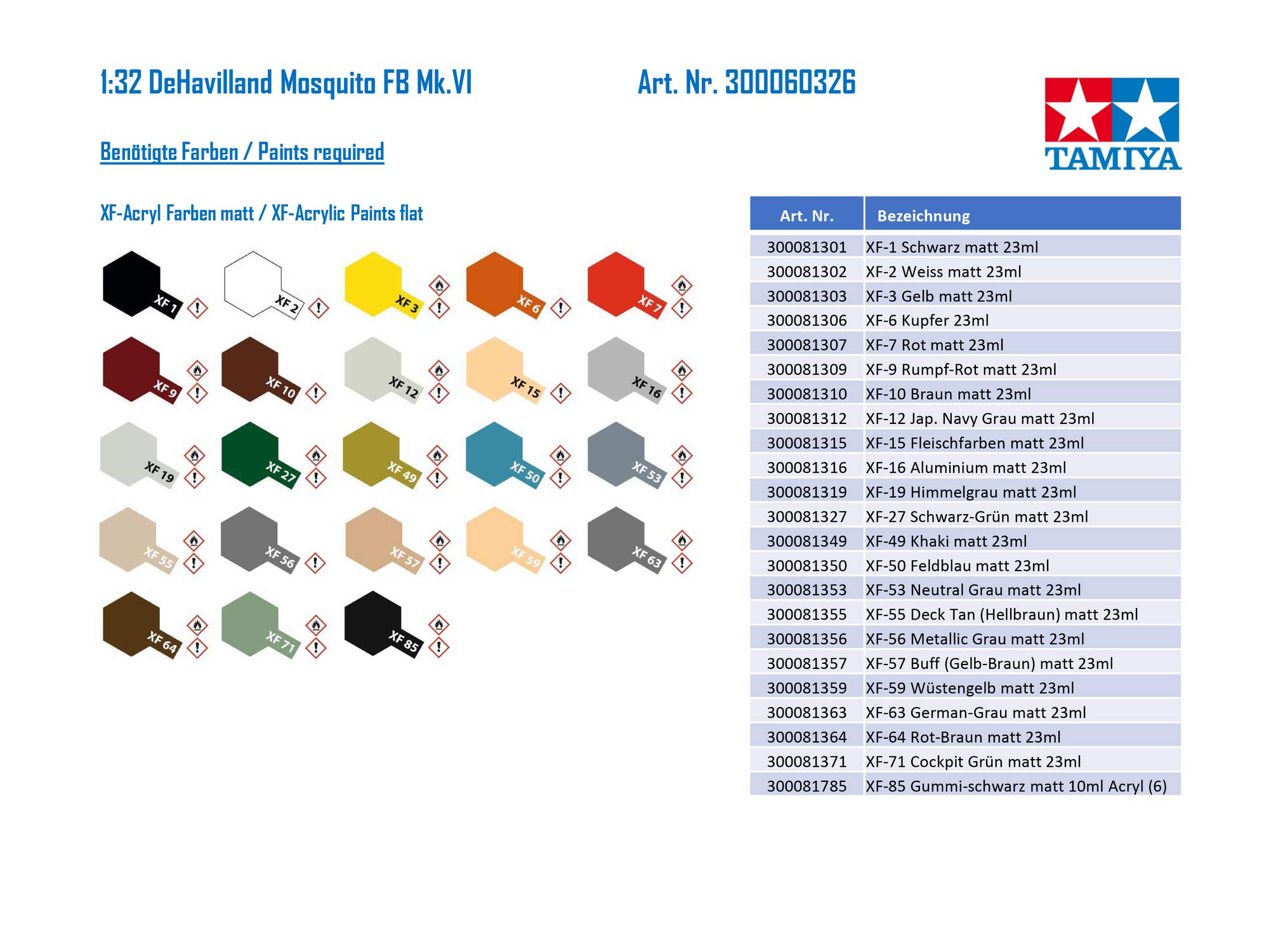 TAMIYA 1:32 DeHavilland Mosquito FB Mk.VI, originalgetreue Nachbildung, Modellbau, Plastik Bausatz, Basteln, Hobby, Kleben, Modellbausatz, Zusammenbauen, unlackiert