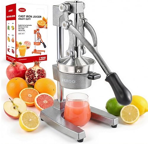 Miniatura 1 de Exprimidor de cítricos de hierro fundido de cocina, exprimidor manual de naranja, exprimidor de encimera resistente para limón, naranja, fácil de