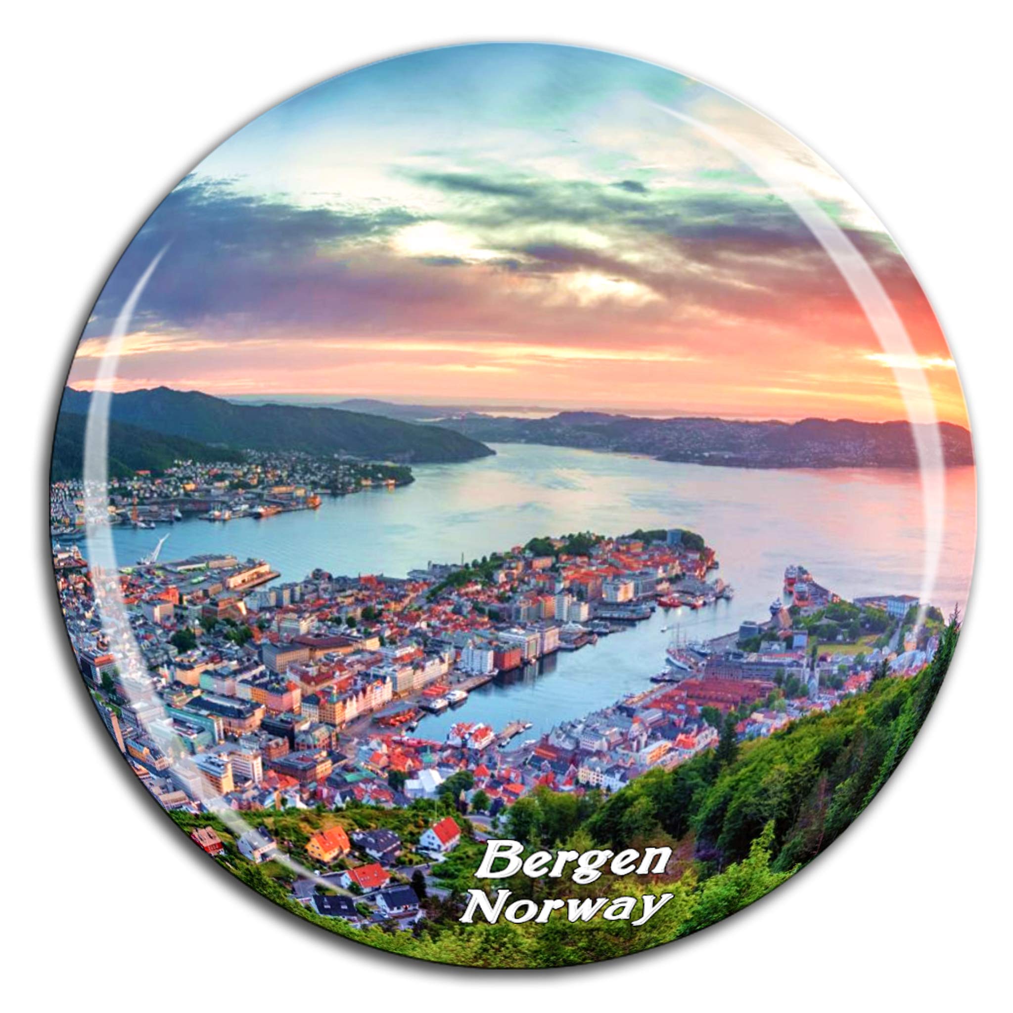 Weekino Bergen Norway Fridge Magnet 3D Crystal Glass Tourist City Travel Souvenir Collection Gift Strong Refrigerator Sticker