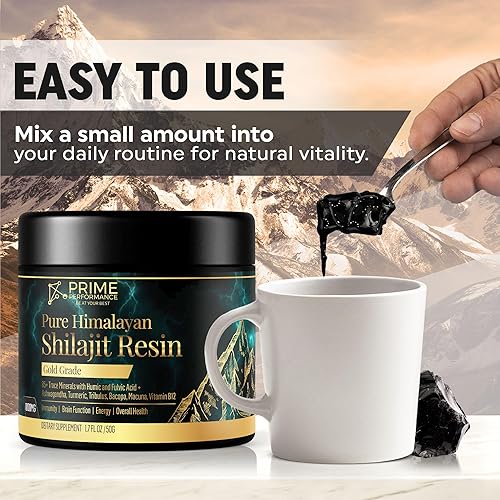 Miniatura 7 de Shilajit orgánico puro del Himalaya de 1000 mg para hombres y mujeres, suplemento de resina de grado dorado 100% natural, con mezcla ayurvédica y