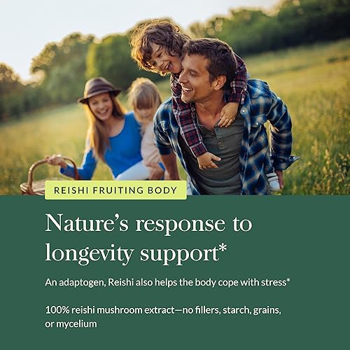Miniatura 5 de Gaia Herbs Hongo Reishi: ayuda a mantener un sistema inmunológico saludable y apoya la salud del corazón. Suplemento herbario adaptógeno para apoyo
