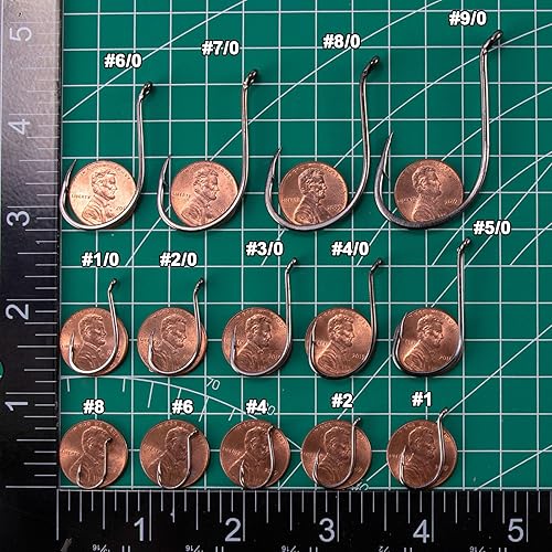 Miniatura 2 de Dr.Fish Paquete de 100 ganchos de pesca para pulpo vivo, gancho de cebo vivo, níquel negro, afilado, compensación, pesca, bagre, lubina, anzuelos de