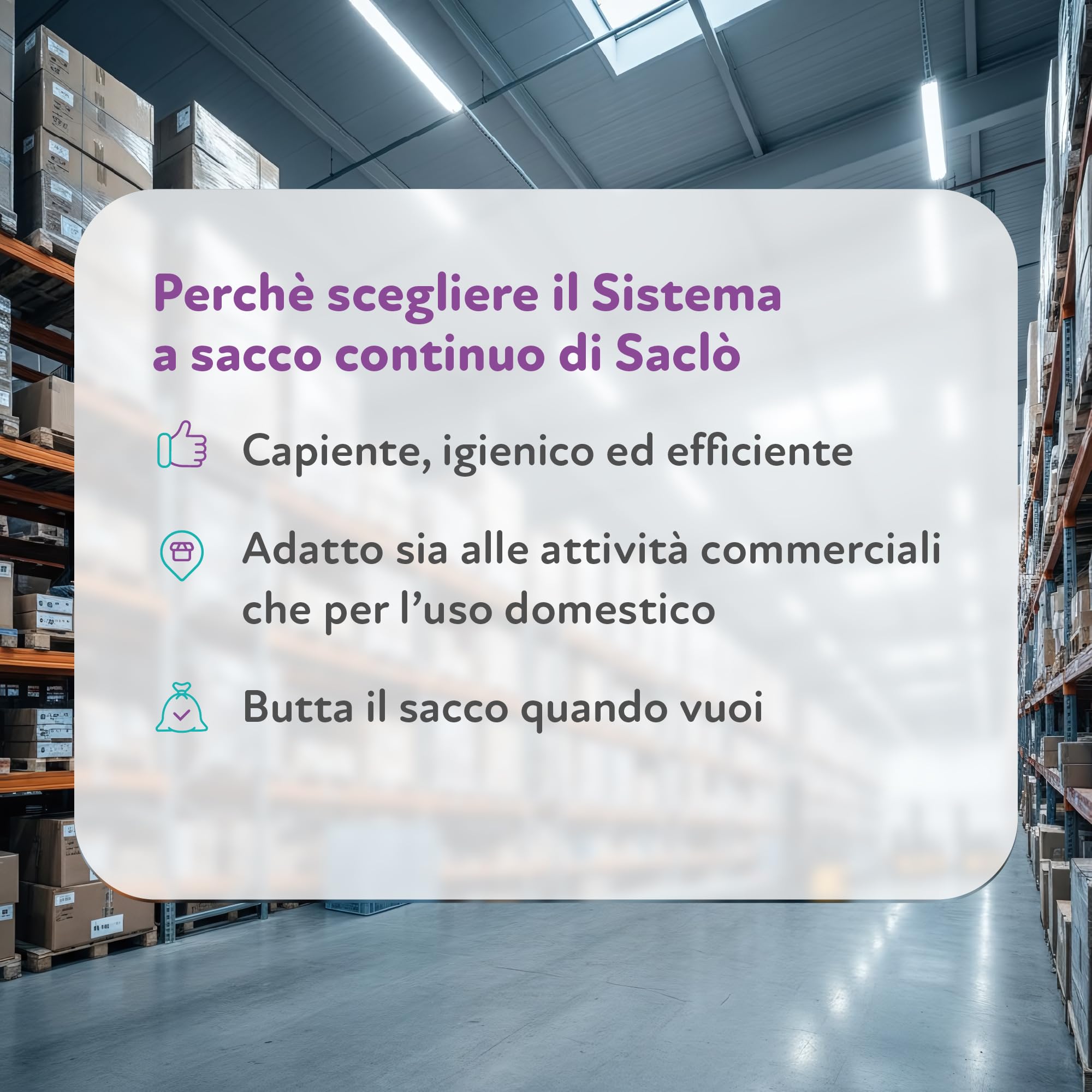 Ricarica Sacco Senza Fine 60 Metri, Compatibile con Cesti Roller Mini e Roller Mini Flex, Spessore 20 Micron BIODEGRADABILE