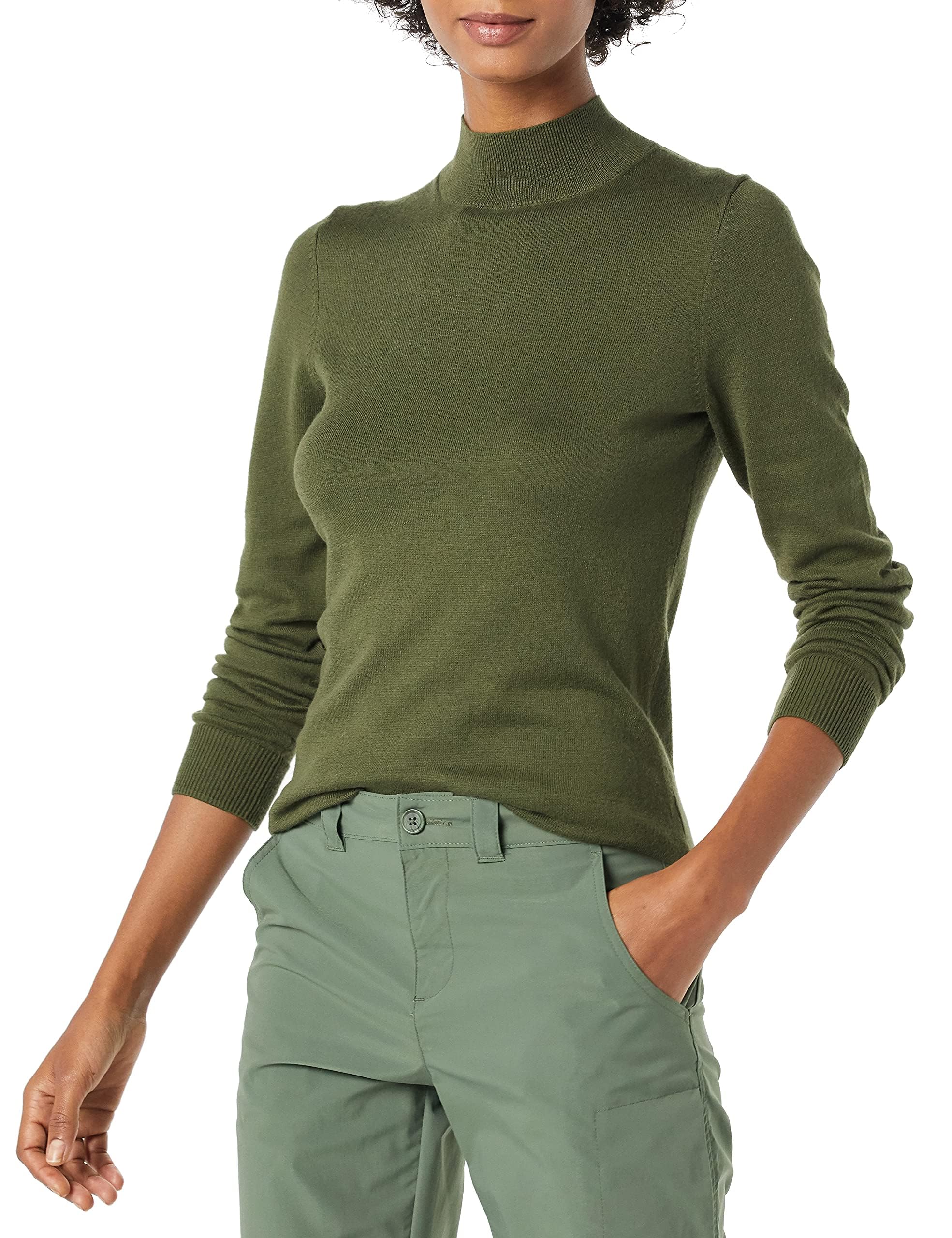 Amazon Essentials Damen Leichter Pullover mit Stehkragen (in Übergröße erhältlich)