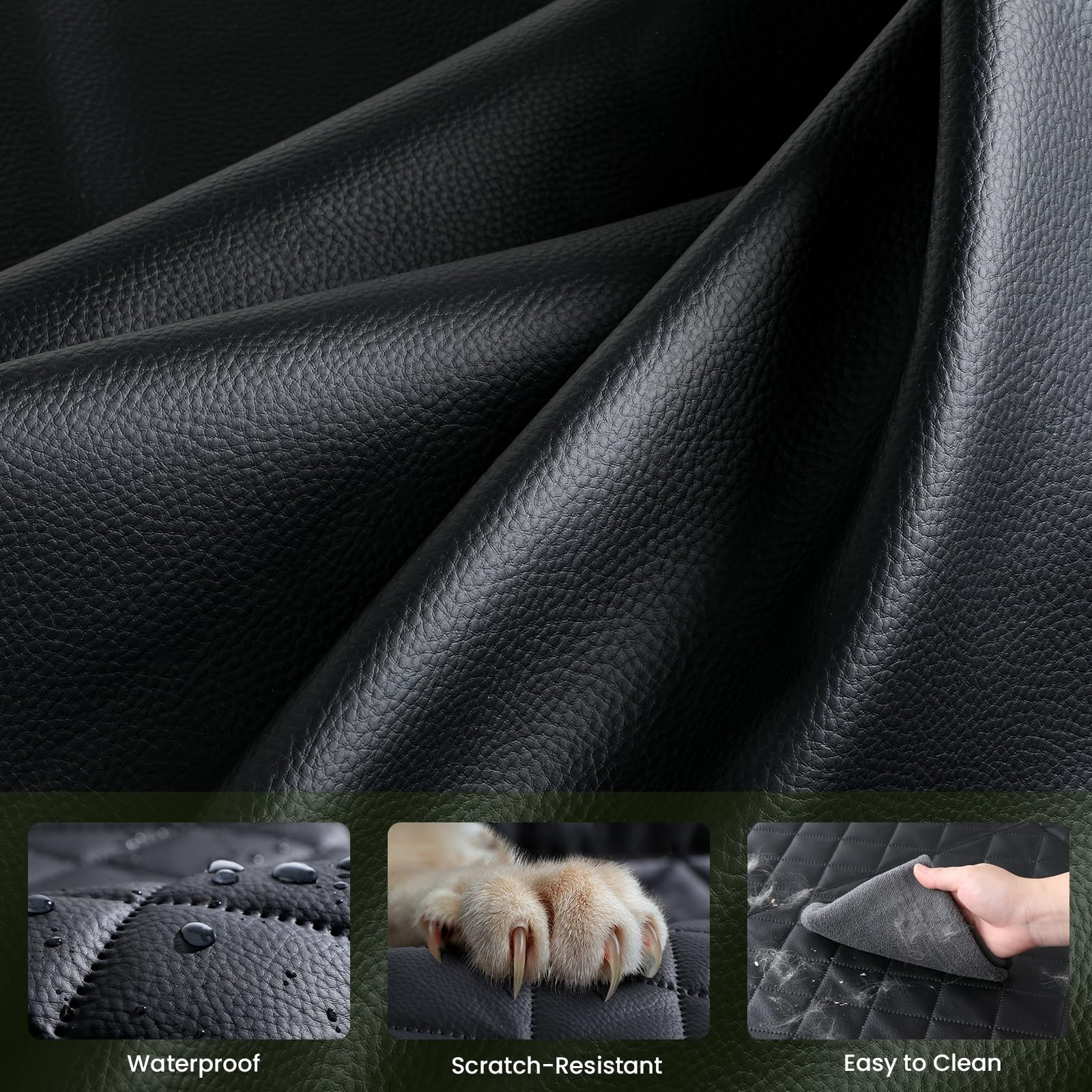 Housse De Siège Auto Pour Chien - Fond Rigide, Ailes Latérales Amovibles - Imperméable Et Douce - Supporte Jusqu'à 150 Kg