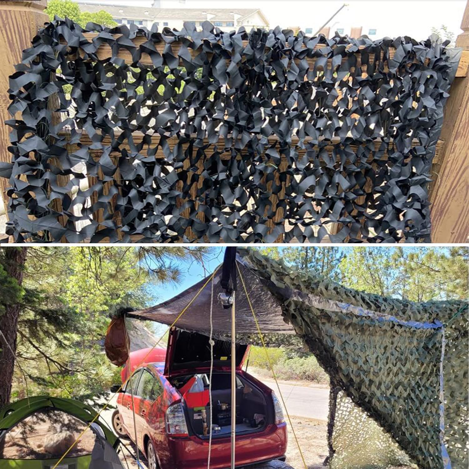 Malla de Camuflaje Sombra, Ligera Caza Militar Red de Camuflaje, Camouflaje Net Toldos para Acampar, Fotografía, Parasol Decoración Valla Fiesta, Camping