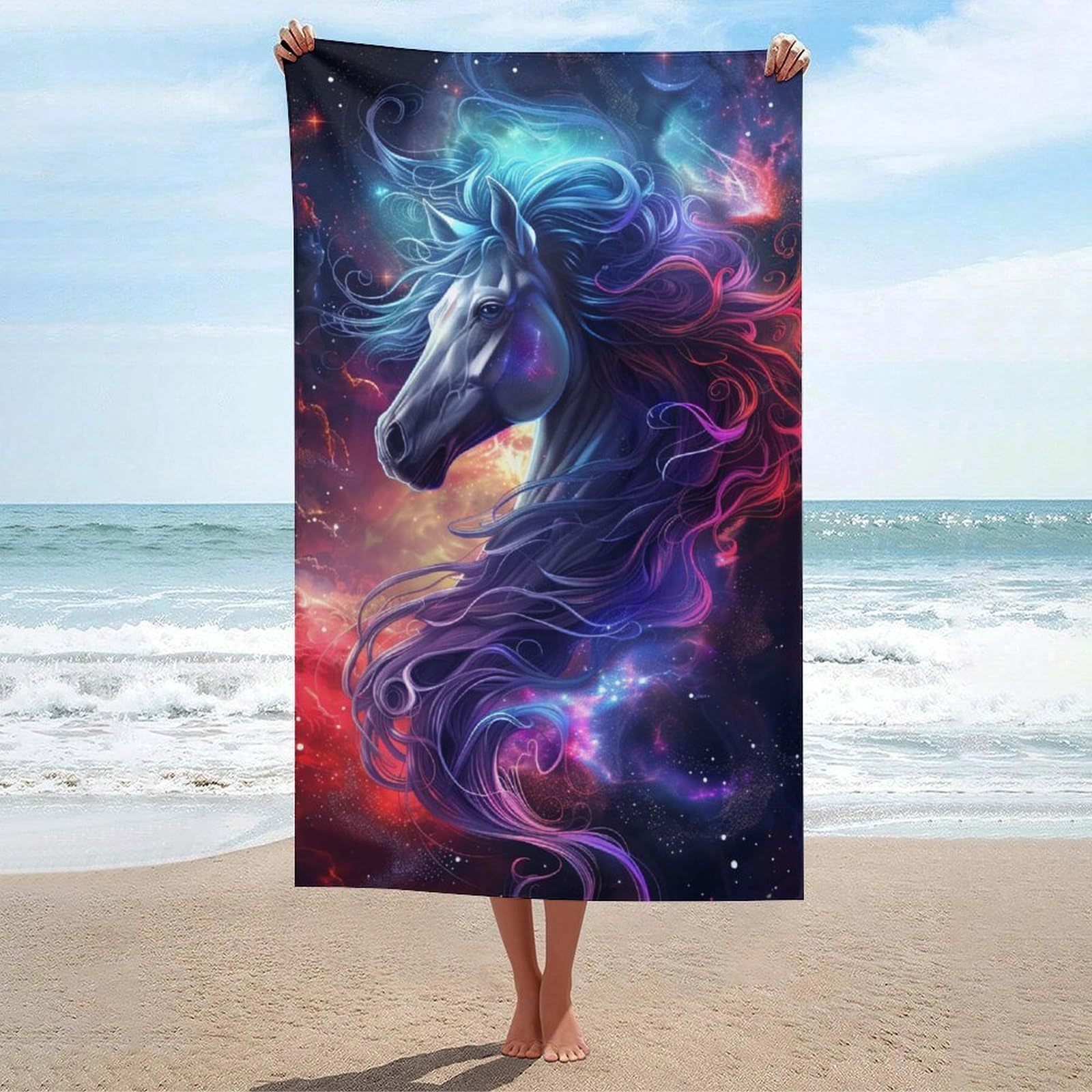 Serviette sans sable Galactic Horse pour sport et gym