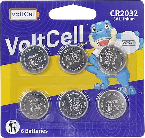 CR2032 - Batería de litio de 3 V, paquete de 6 unidades, larga duración, sin mercurio, 7 años de vida útil