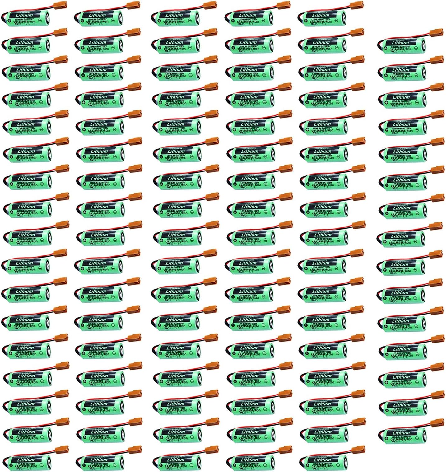 - (100-Pack) CR17450SE-R / A98L-0031-0012 3V 2500mah PLC Battery with Brown Plug for CR17450SE-R A98L-0031-0012 Battery