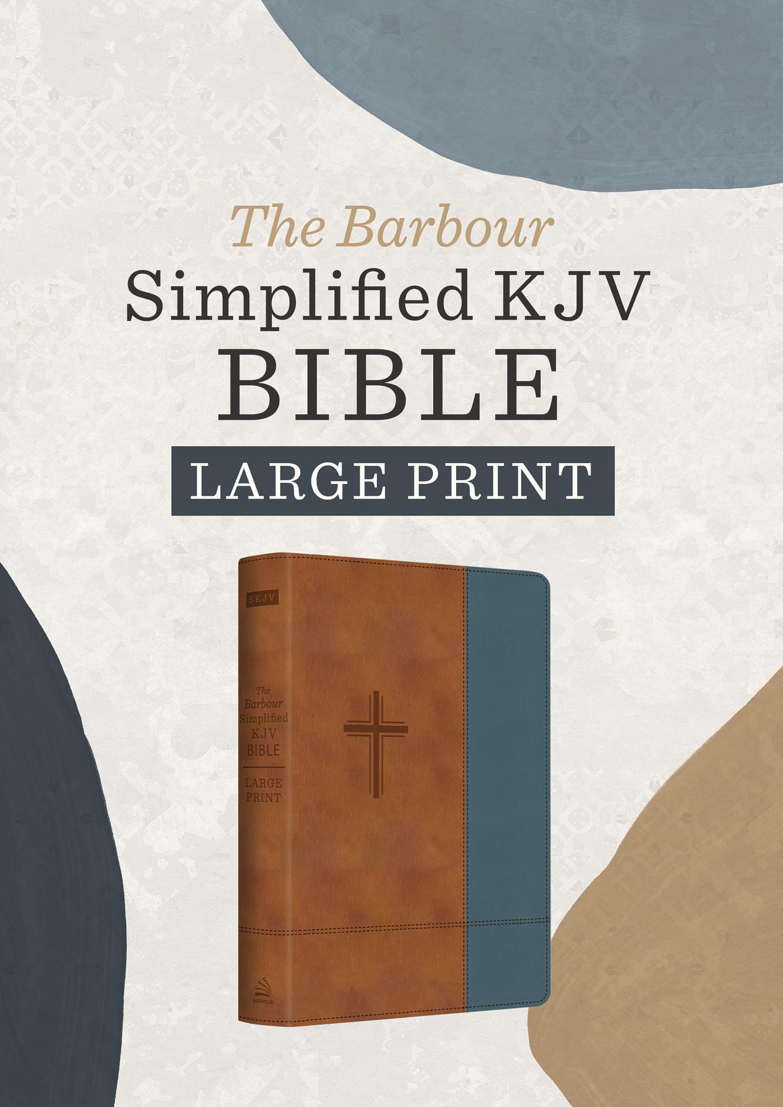 The Barbour Simplified KjvLarge Print Rust  Ston by Barbour Bibles LEATHER-BOUND