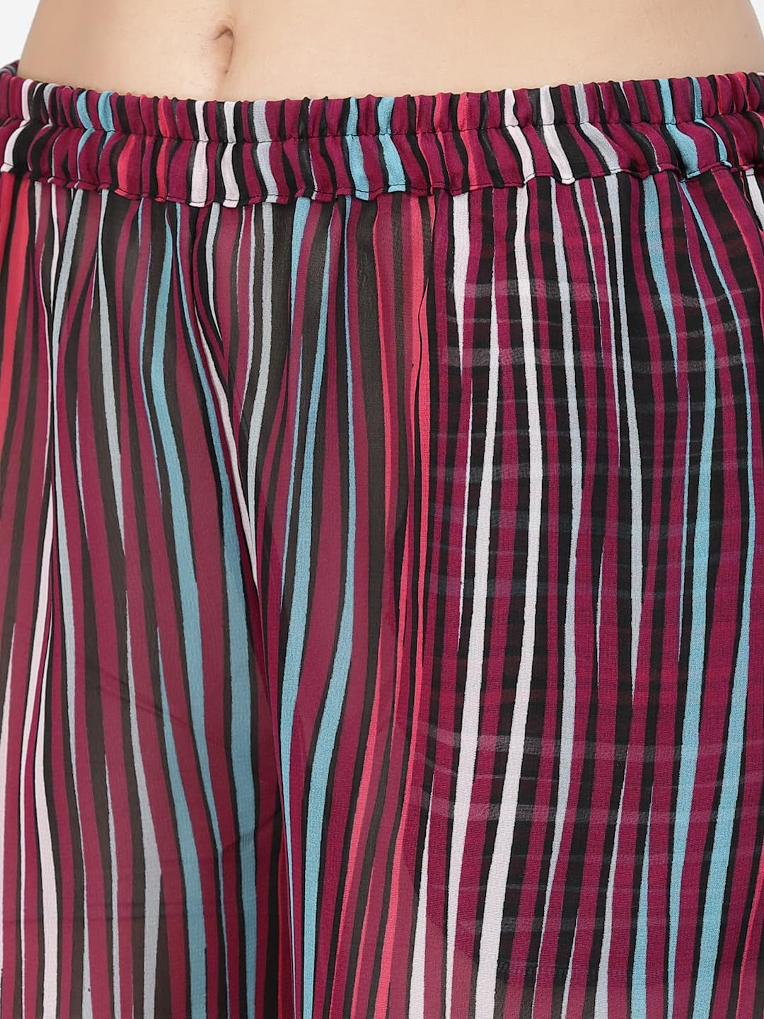 EROTISSCH Purple Striped Relaxed-Fit Swim Set for Women Teen 3