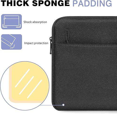 Miniatura 4 de MoKo Funda para tablet de 9-11 pulgadas - Funda de transporte para iPad Pro M4Air M2543, iPad 10th987, Tab S8S9, color negro