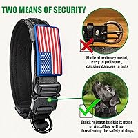 Vista 3 de Collar táctico para perro, collar militar ajustable de nailon para perro, hebilla de metal resistente con asa para entrenamiento de perros