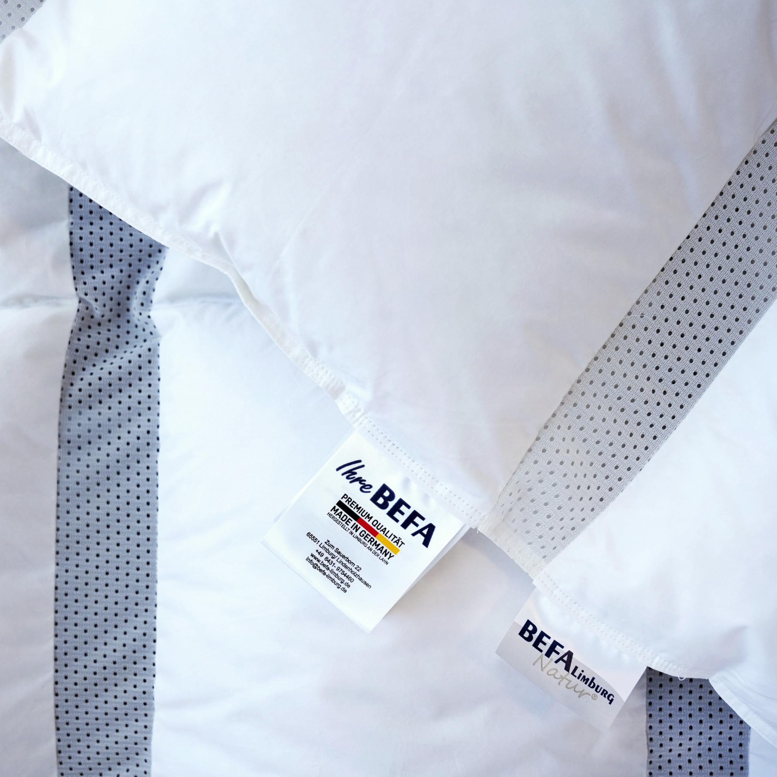 BEFA NATUR Made in Germany Primaloft Bio Clima Bettdecke 135x200 cm aus hochwertiger Daunenalternative, Sommerdecke, Allergiker geeignet, Öko-Tex 100 Klasse 1 Zertifiziert