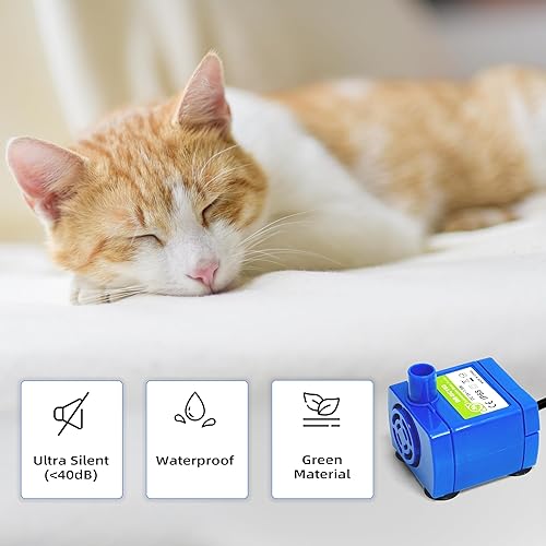 Miniatura 3 de IP68 DR-DC160 Bomba de agua sumergible para gatos Bomba de fuente de agua para cerámica Tritone, acero inoxidable, fuentes redondas para gatos,