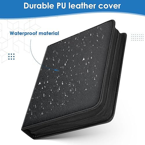 Miniatura 3 de Carpeta de 900 bolsillos para tarjetas intercambiables, tarjetero de béisbol de poliuretano premium con mangas, protectores de tarjetas de béisbol