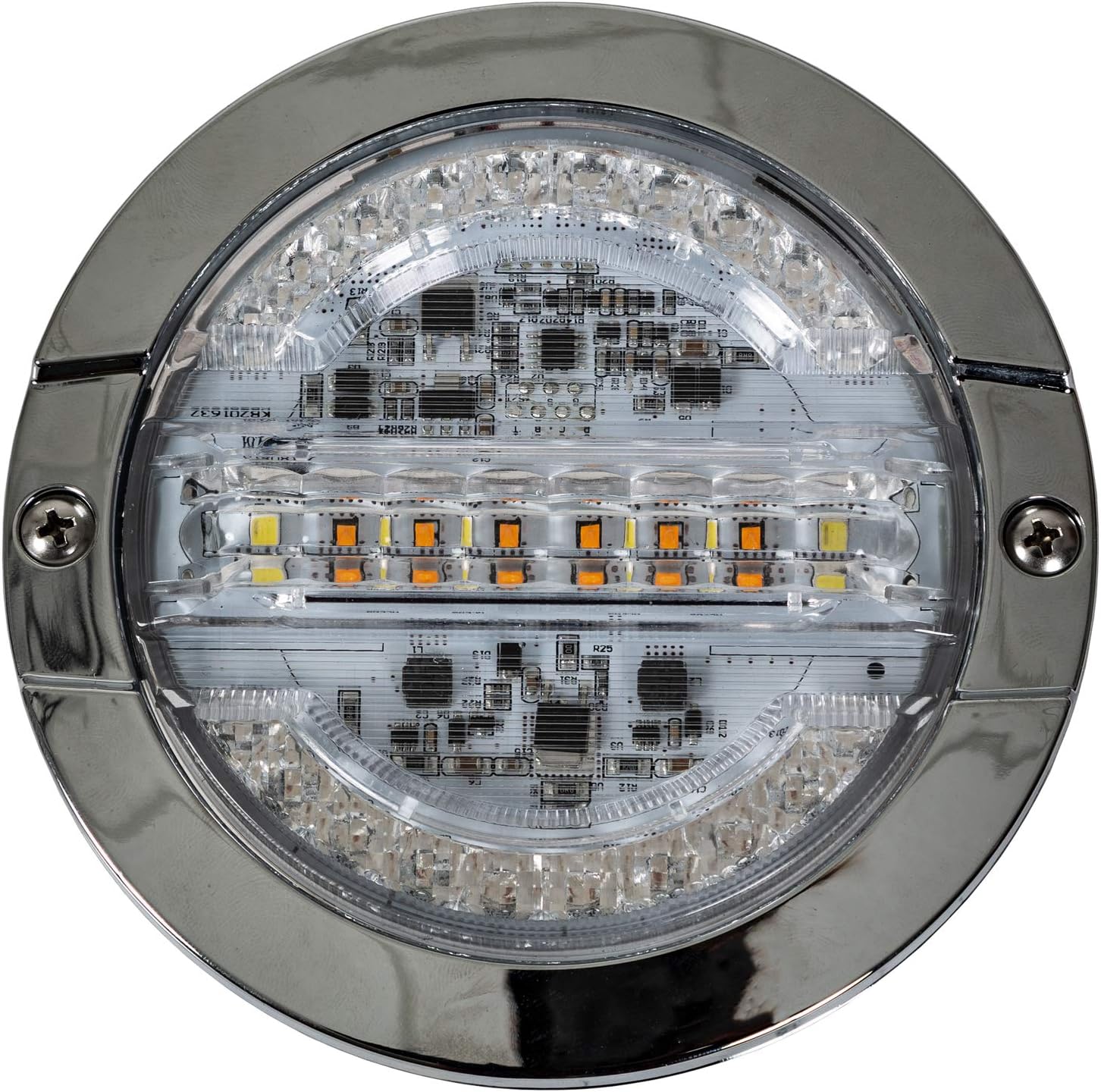 Buyers Products 5624432 4" LED Stop/Turn/Tail, DOT Backup & Amber Strobe Light, SAE J595 Class 1, IP69K Waterproof, 19 Flash Patterns, FMVSS 108 Compliant