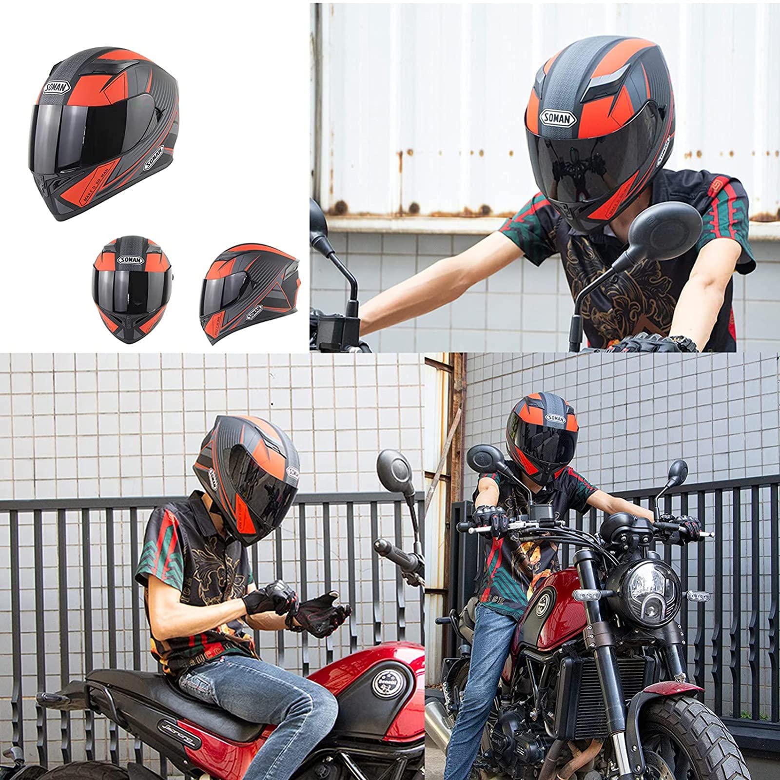 Volledige motorhelm dubbel vizier volwassen motorhelm offroad motorfiets volwassen straathelm volwassen modulaire motorhelm voor mannen vrouwen ECE goedgekeurd