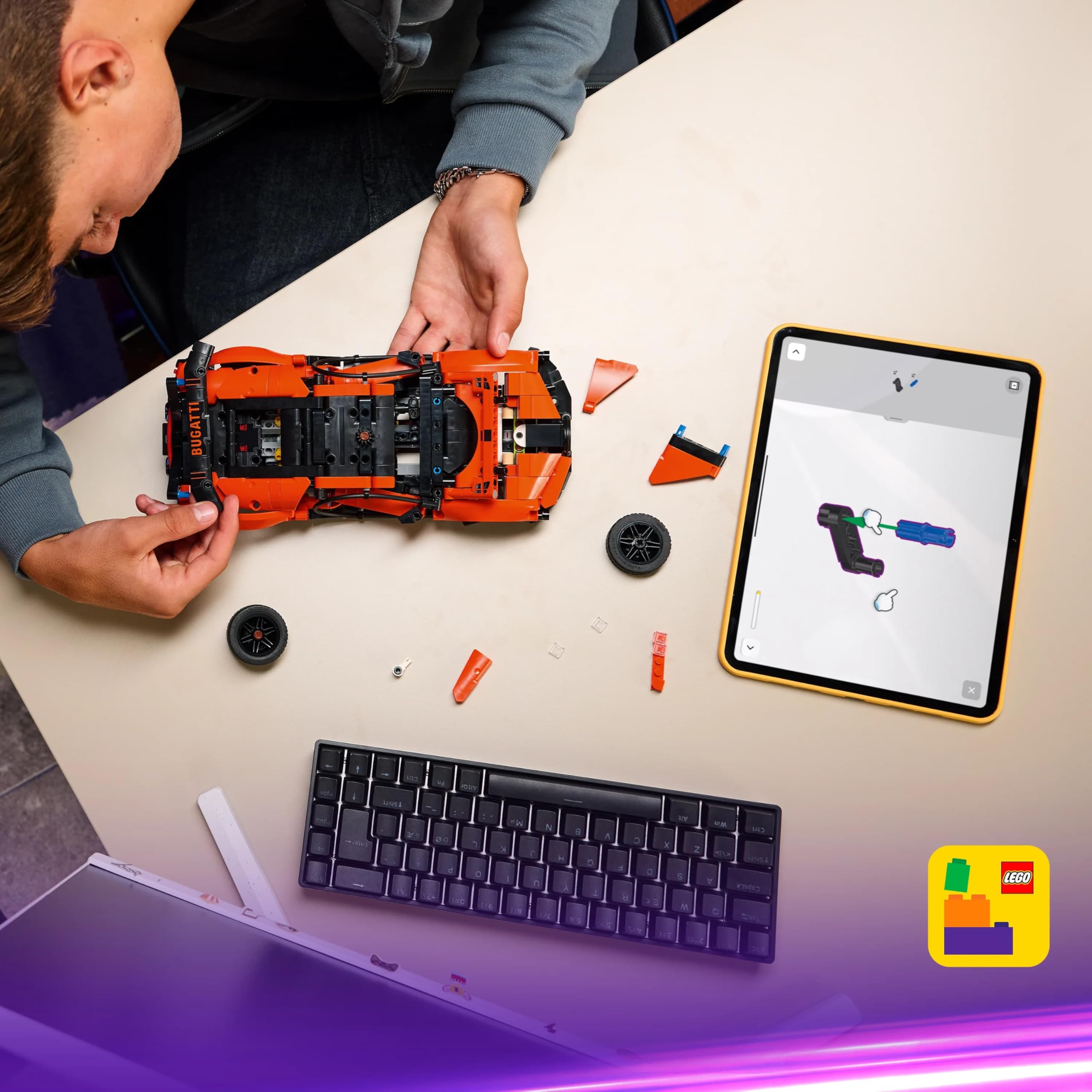 LEGO Technic Bugatti Chiron Pur Sport - Race Car Toy -7