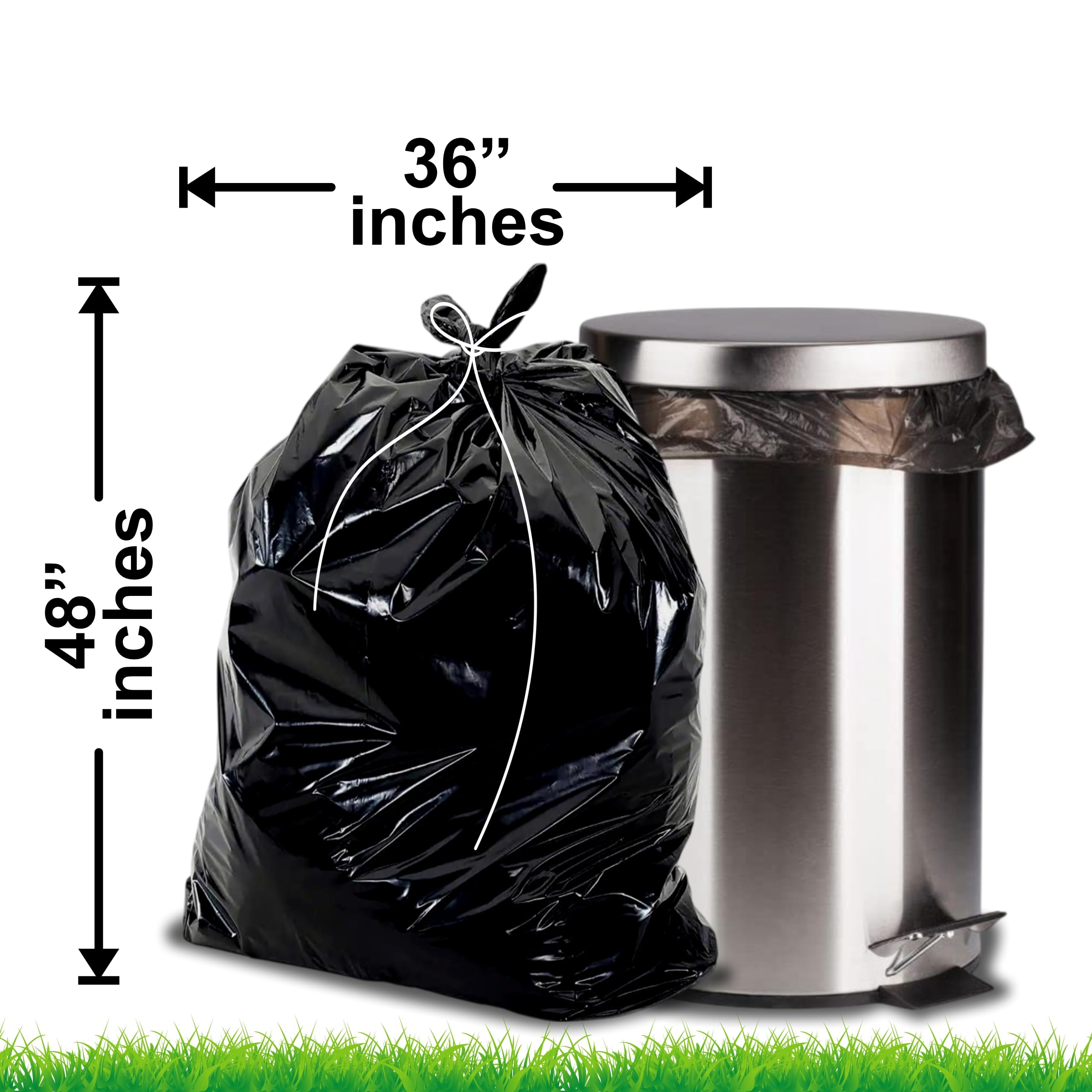 Jumbo Garbage Bags - Heavy Duty & Leak Proof -3