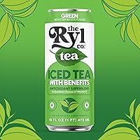 Vista 4 de Ryl Iced Tea, Green, Antioxidant Superblend, Zero Sugar, Low Carb, Zero Calorie Iced Tea, 16.0 Fl Oz (12-Pack)