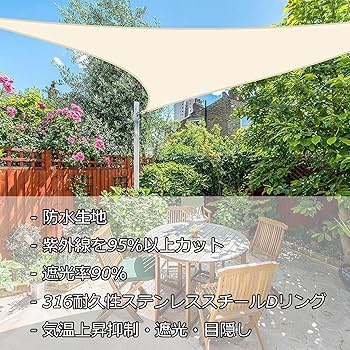 大型ブラウン日よけシェード 日よけ・オーニング マックスシェアー本店