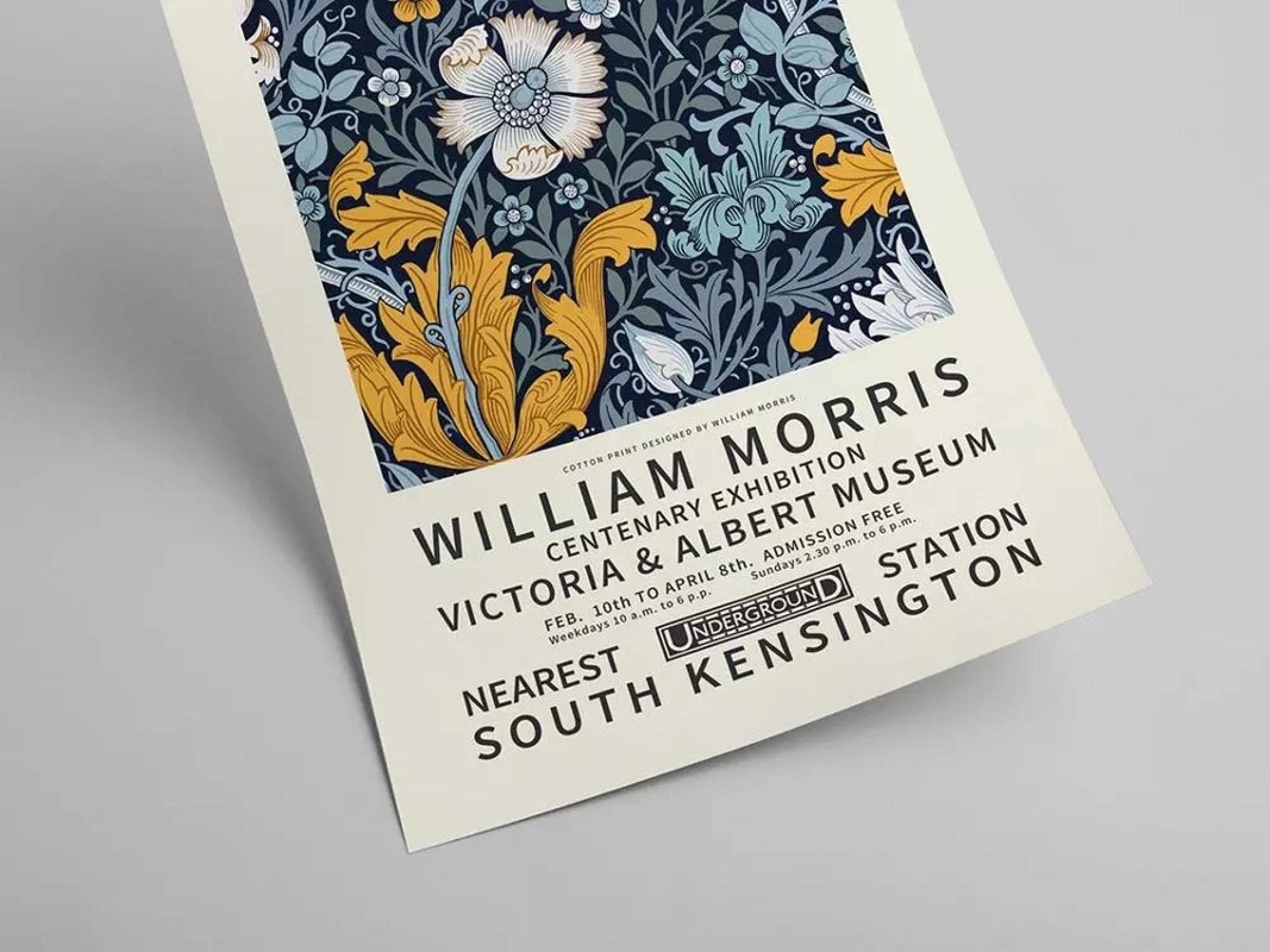 Amazon.co.jp: ウィリアムモリスヴィンテージブルーイエローボタニカル