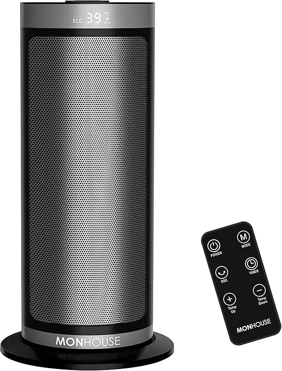 MONHOUSE Electric Heater Energy Efficient PTC Ceramic, Silent