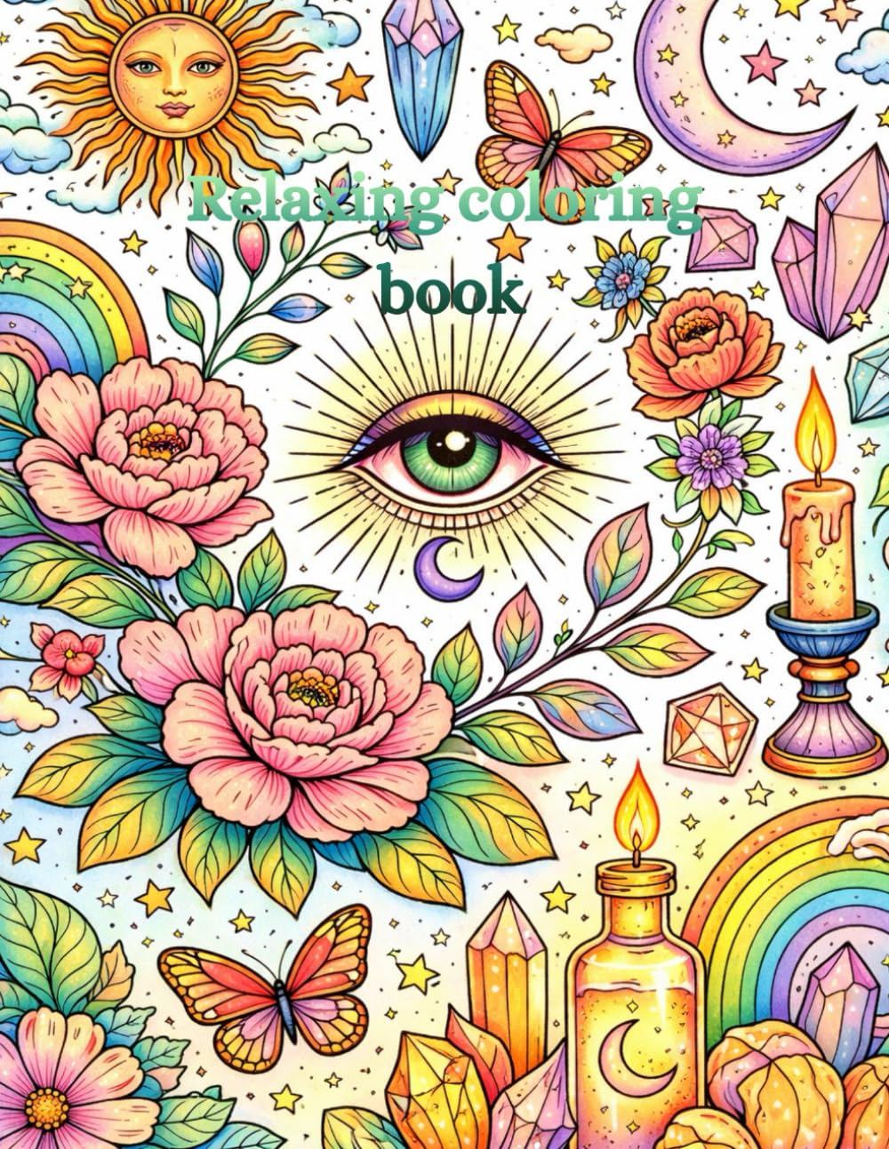 Relaxing coloring book: Celestial Dreams: A Relaxing Coloring Book