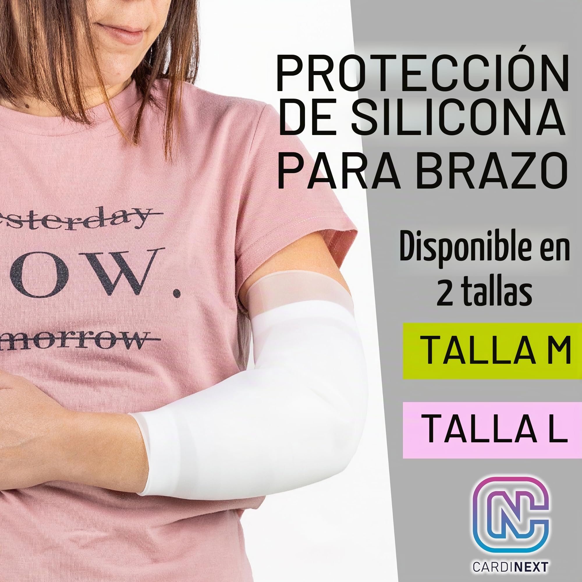 Copri PICC Brazo Mujer y Hombre – Protección Impermeable de Silicona Médica para Ducha, Yeso y Heridas (Blanco)