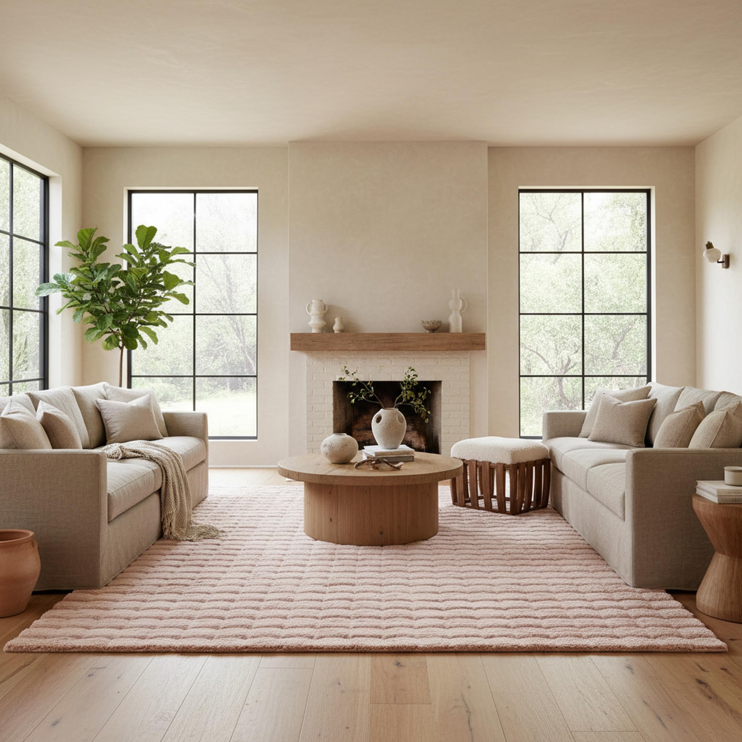 nuLOOM 5' x 8' Cozy Plush Area Rug, Machine Washable, Non-Slip, Soft Fluffy Shag Carpet for Living Room Bedroom Kids Room Nursery Home Decor, Jeni