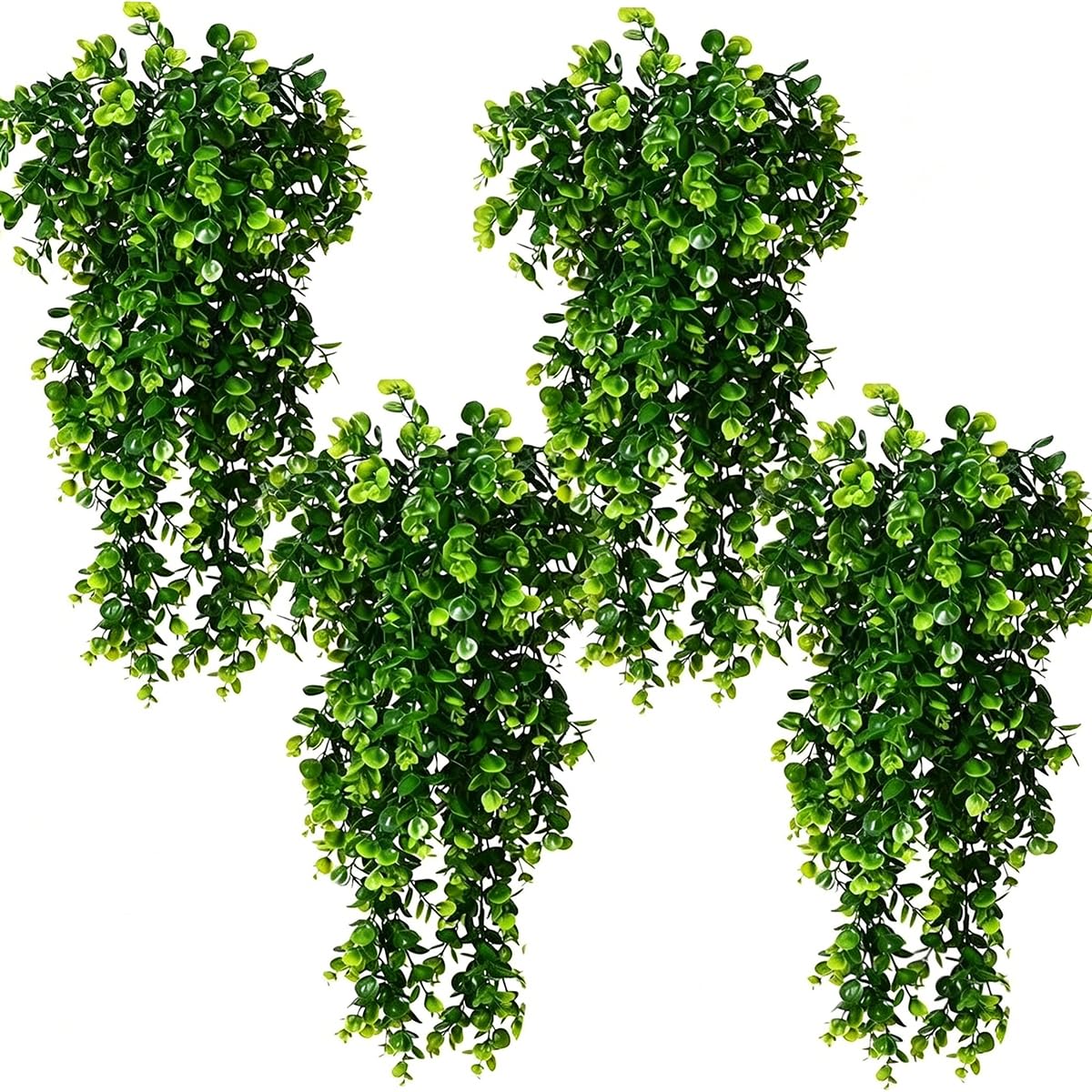 Artificial Hanging Plants Green Eucalyptus Leaf Decoration (4PCS)