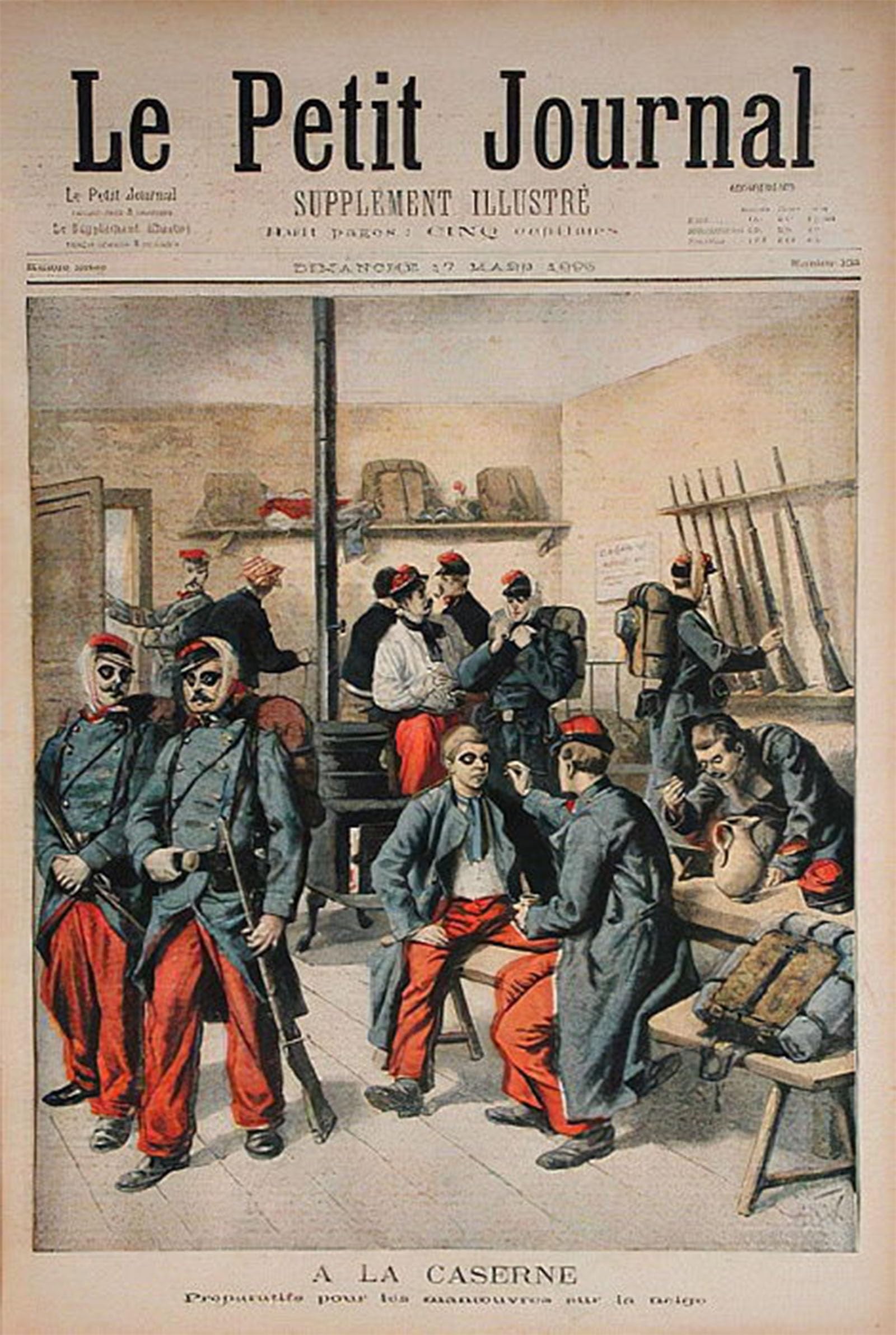 POSTERIIk Famous Print Pop Art Wall Art Graffiti in the Barracks by Frederic Theodore Lix Art Prints for Home Decor 60x90cm