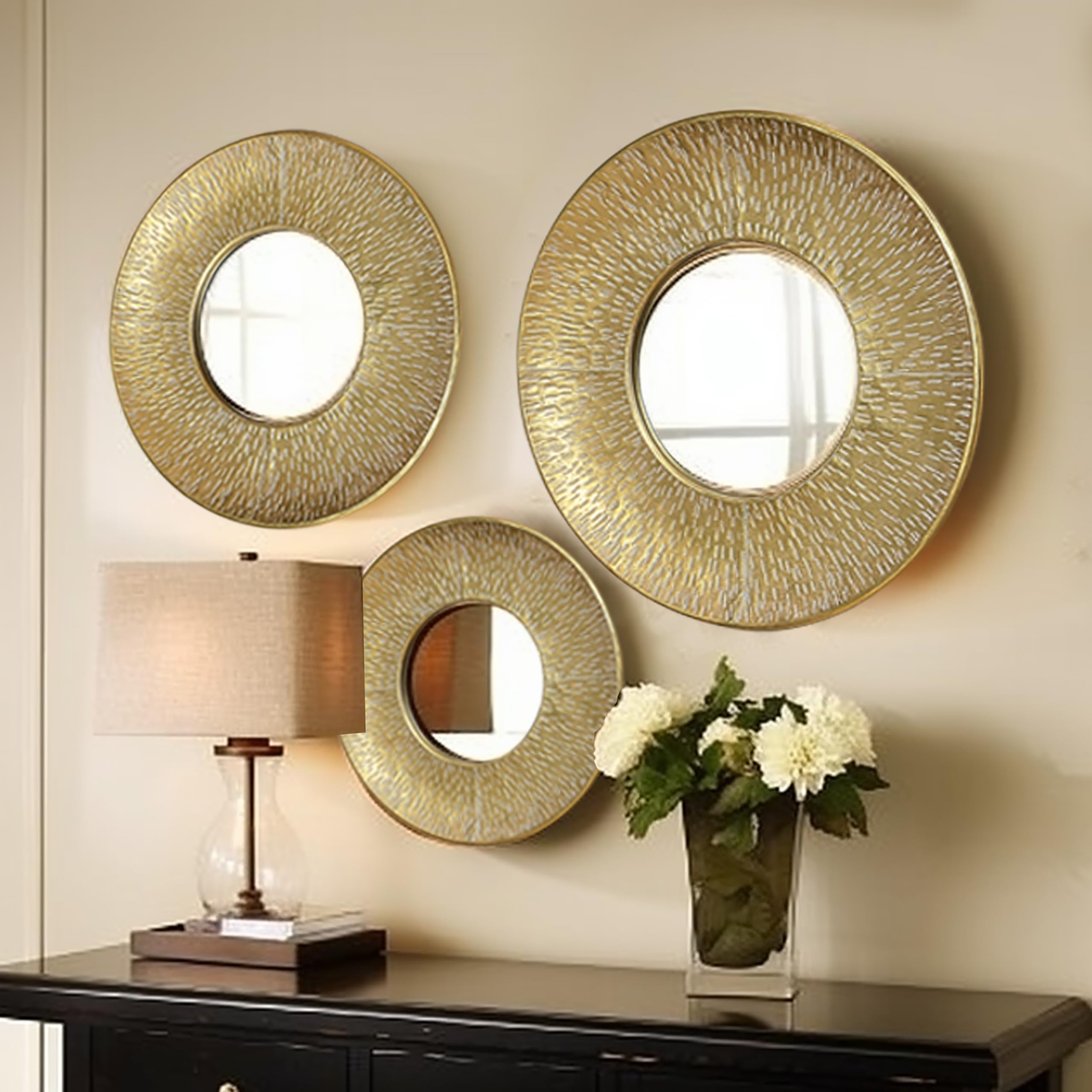 Three Piece Wall Mirror NEW CB2 3 PIECE NEGAZIONE WALL DECOR (CB2 X