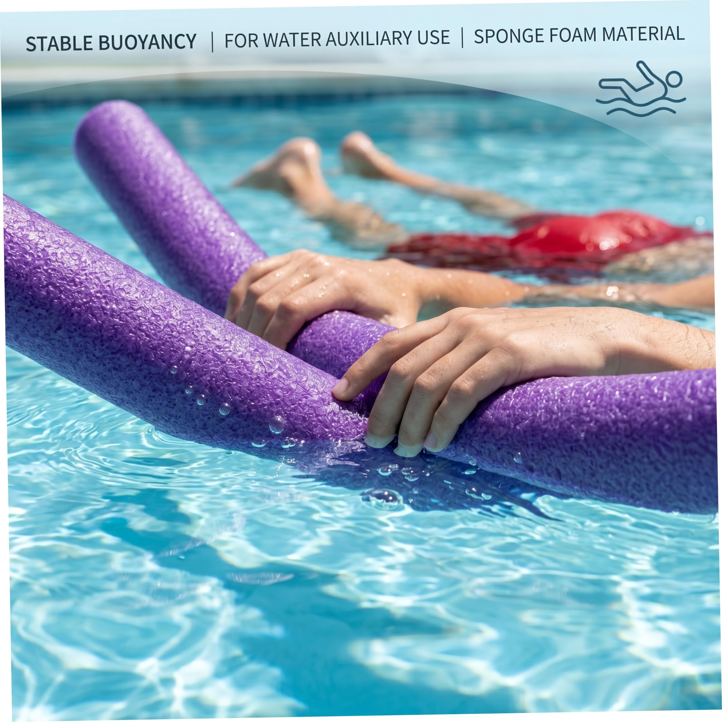 Jumbo-Poolnudeln, 2er-Pack, Schaumstoffschwimmer, Blau, 47, 24 Zoll | Weicher, schwimmfähiger Schaumstoff, sicher für Kinder, für Schwimmtraining und Heimwerkerarbeiten