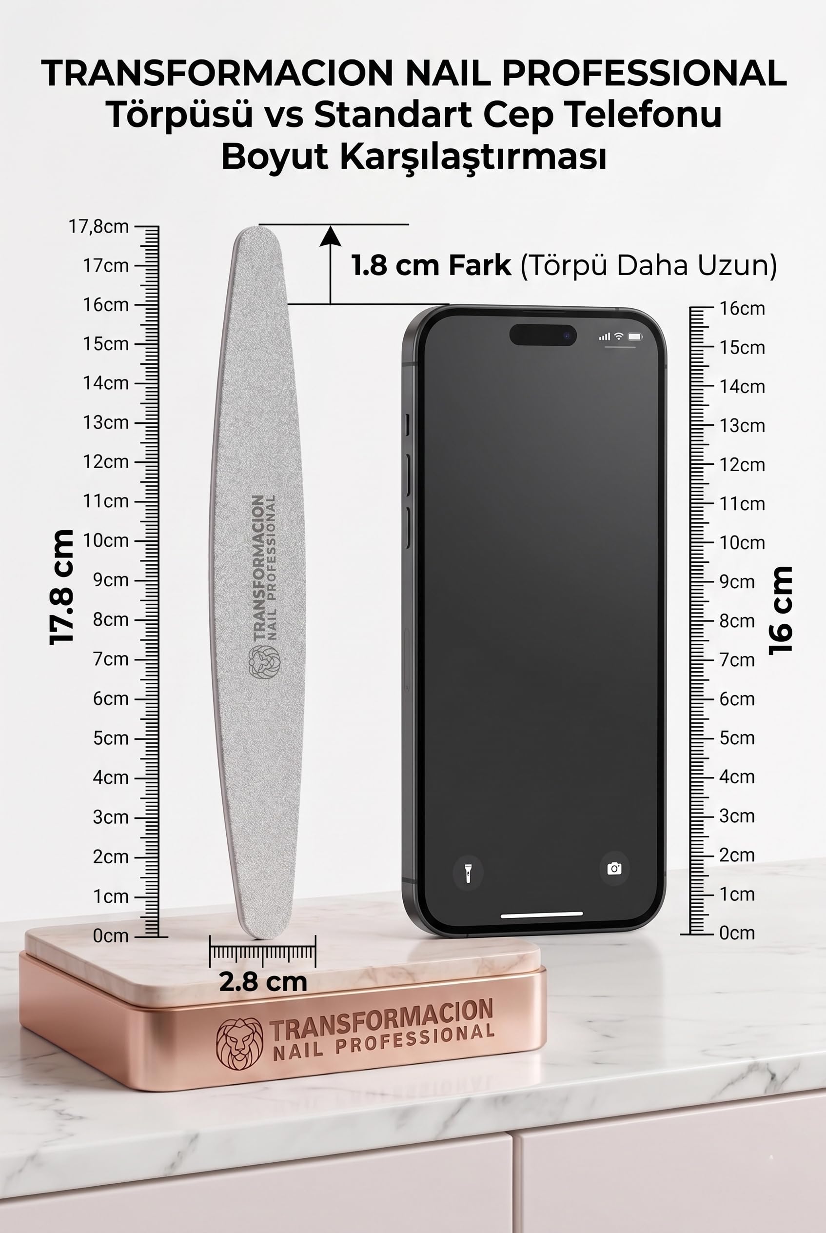 3'lü Profesyonel Tırnak Törpüsü 100/180 Grit Kalıcı Oje Protez Tırnak Törpüsü 718789