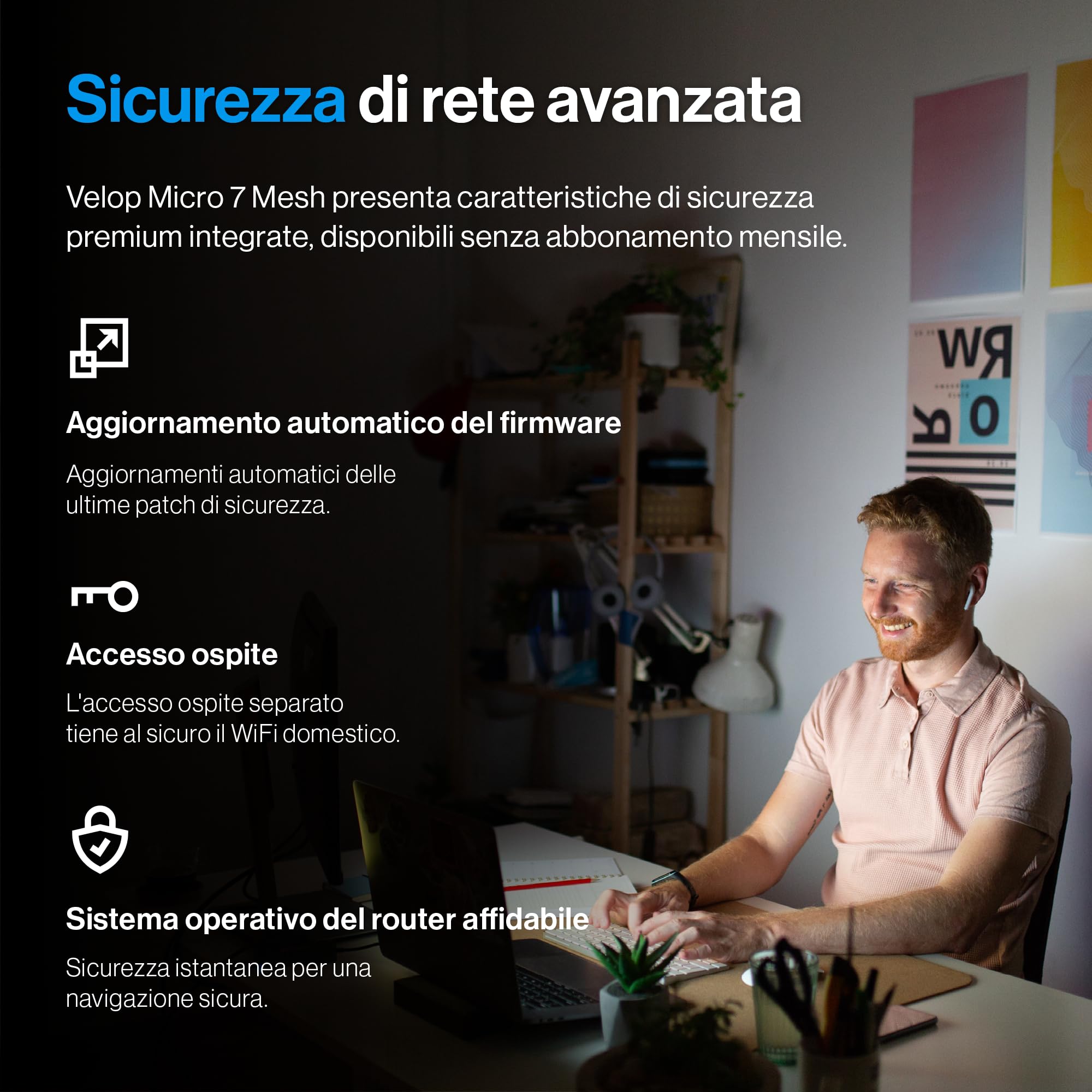 Sistema mesh Linksys Velop Micro 7 | Dual-band con velocità WiFi BE5000 | Copertura fino a 200 m2 per nodo | Ethernet 2,5 Gbps | 1,8 volte più veloce del WiFi 6 | Confezione da 3