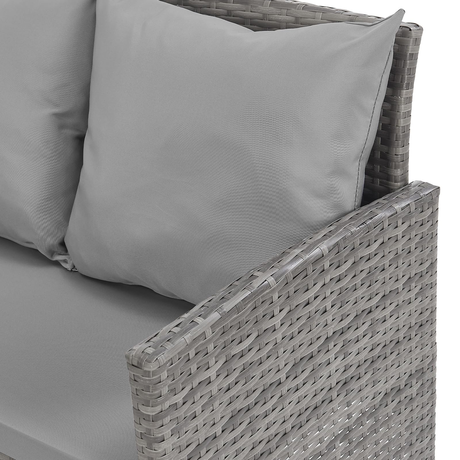 SVITA Madison Rattan-Lounge Polyrattan Ecksofa Gartenmöbel-Set Sofa Garnitur Couch-Eck
