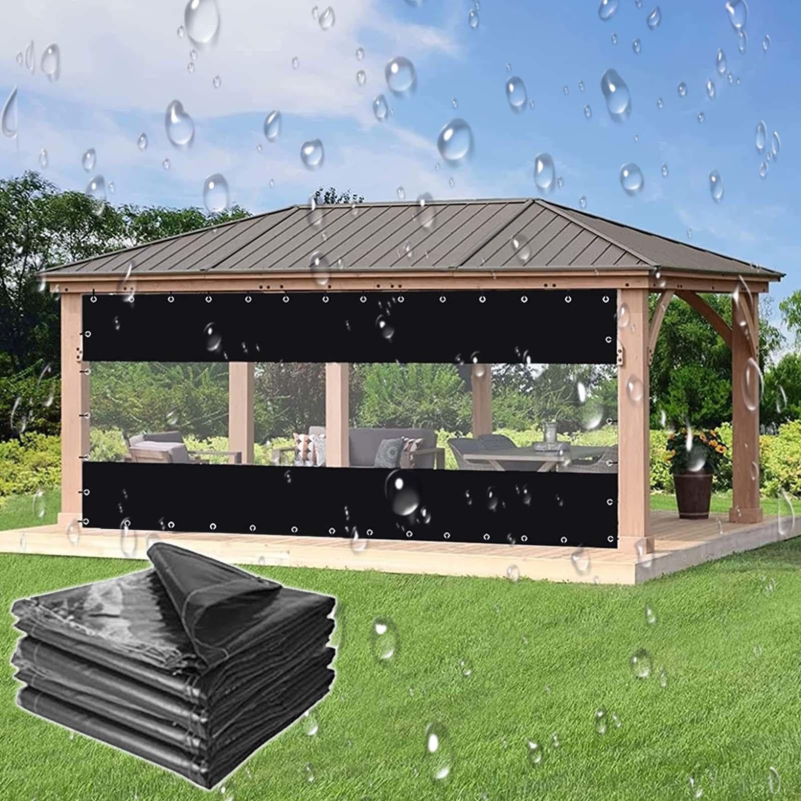 Gazebo Transparant Zeildoek Zijpanelen, met Rits, Outdoor PVC Vinyl Waterdicht Helder Tarp Gordijnen, Splicing Dekzeil voor Pergola Patio Veranda Carport Luifels ( Kleur : LxH , Maat : 270x230cm(8.9*7 Gazebo Transparant Zeildoek Zijpanelen, met Rits, Outdoor PVC Vinyl Waterdicht Helder Tarp Gordijnen, Splicing Dekzeil voor Pergola Patio Veranda Carport Luifels ( Kleur : LxH , Maat : 270x230cm(8.9*7
