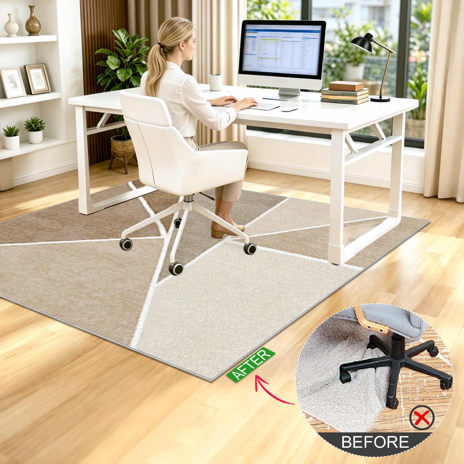 Bodenschutzmatte Bürostuhl Unterlage Teppich Gaming Stuhl Unterlage Schutz für Den Boden Bürostuhl Unterlage Versch Größen Bodenschutzmatte für Schreibtischstuhl Antirutsch 130x170cm