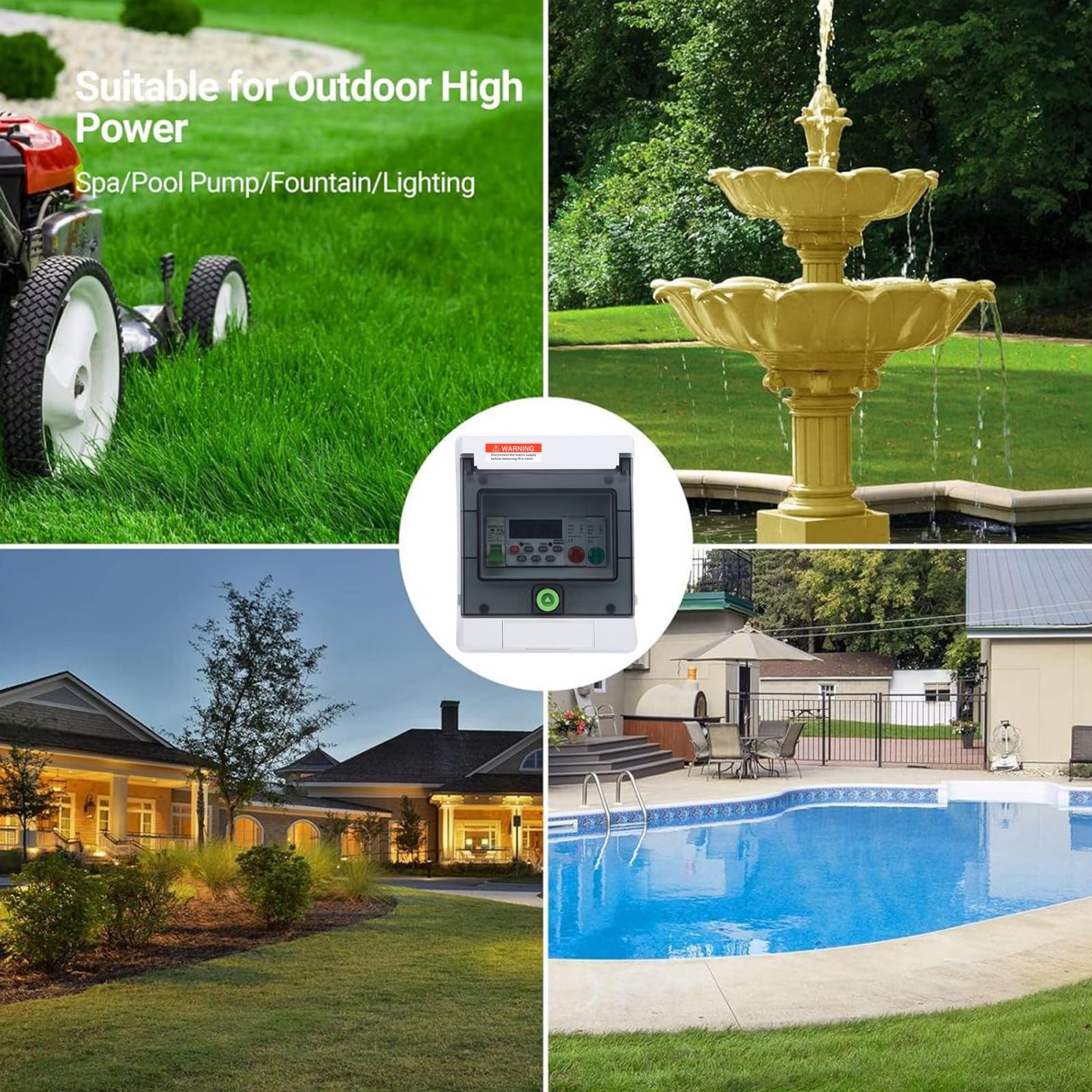 Wasserdichter Verteilerkasten für den Außenbereich, IP65 Staubdichter Elektrischer Zeitschaltuhr-Steuerschalter mit Programmierbarem Digitalen Timer für Straß