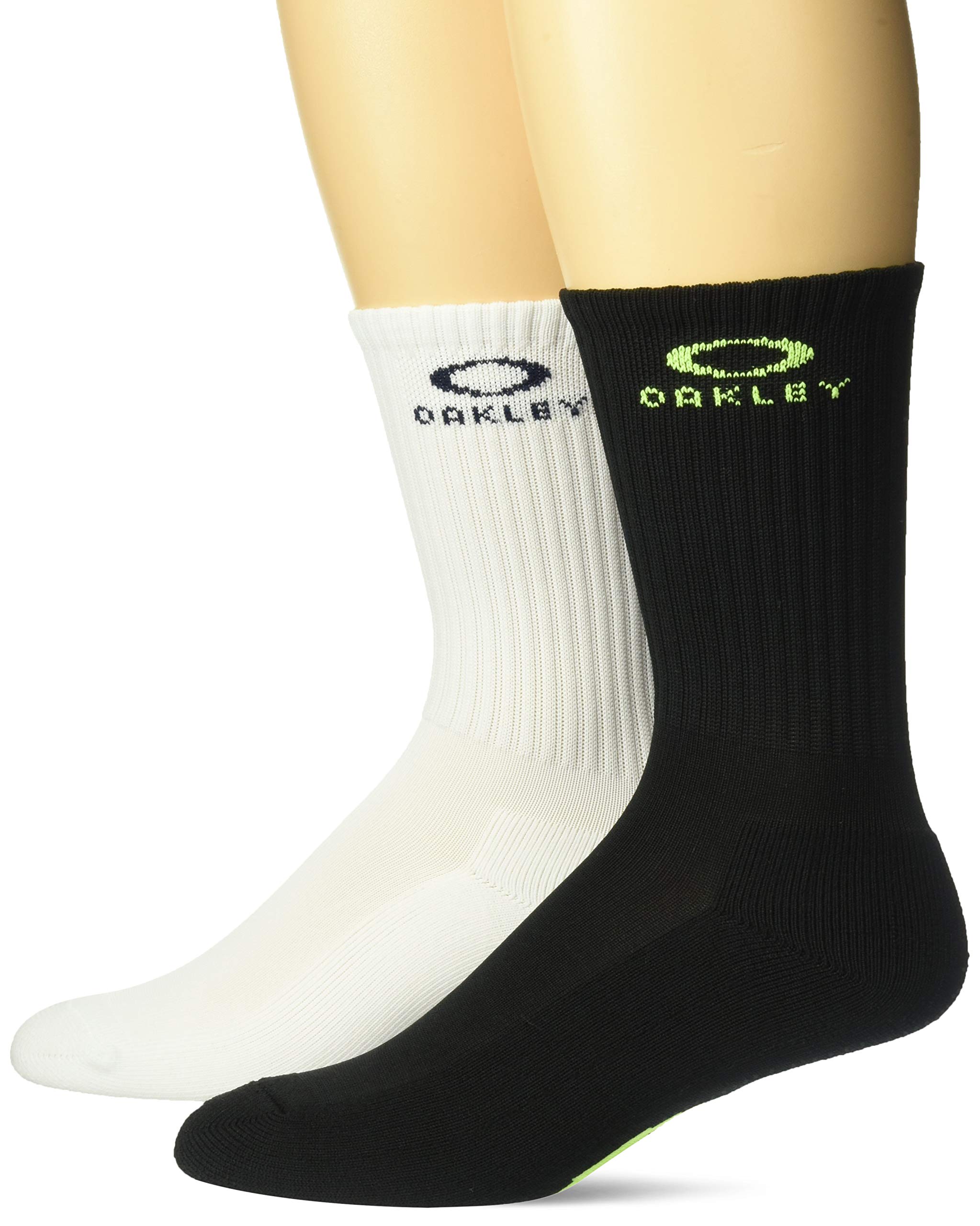 Oakley mens Socks Ellipse Macro (2 Pcs Pack), Blackout, Large