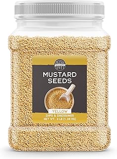 Birch & Meadow 3 lb of Yellow Mustard Seeds, Mild Mustard Flavor, Dips &...
