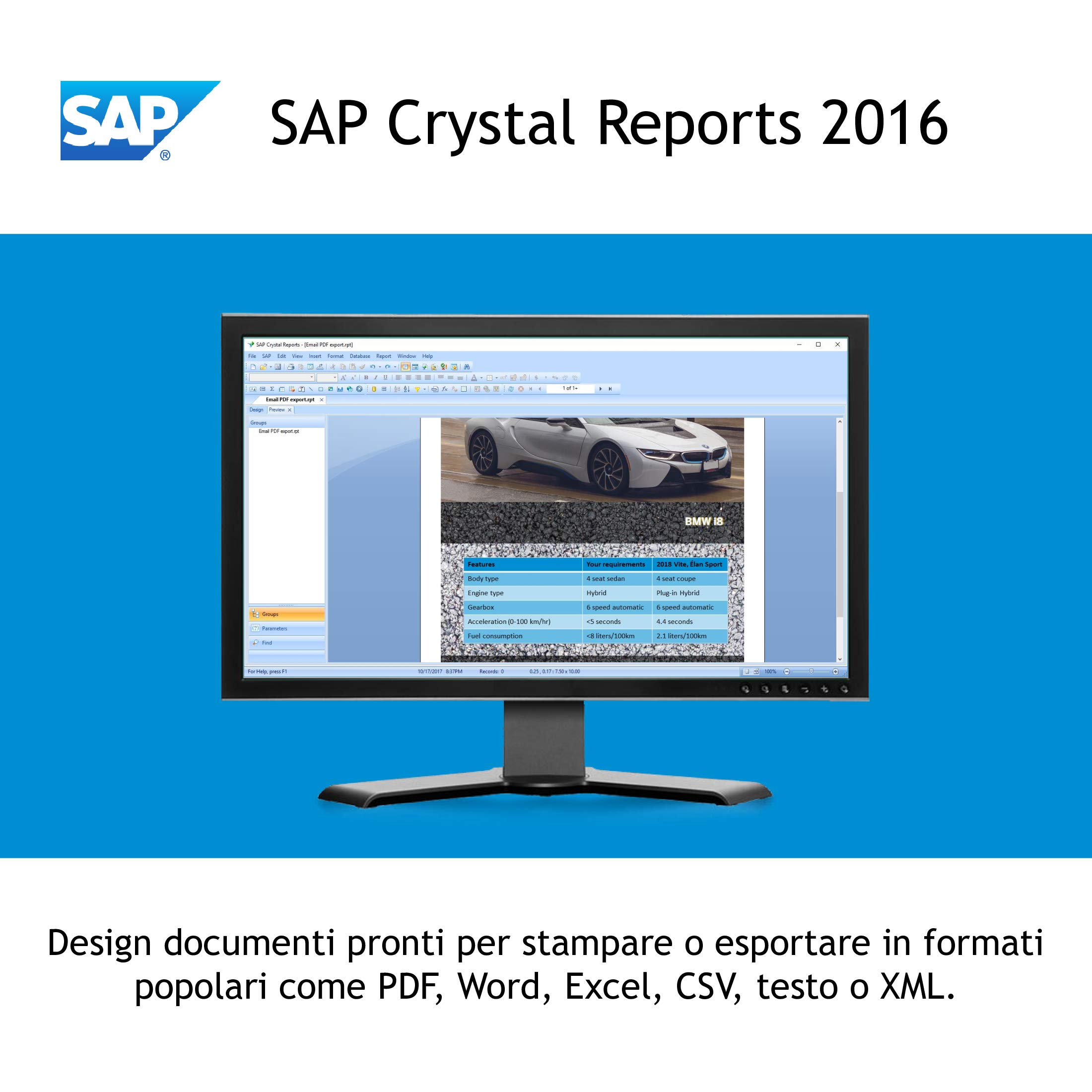 SAP Crystal Reports 2016 Reporting software [32 Bit] [PC Download]
