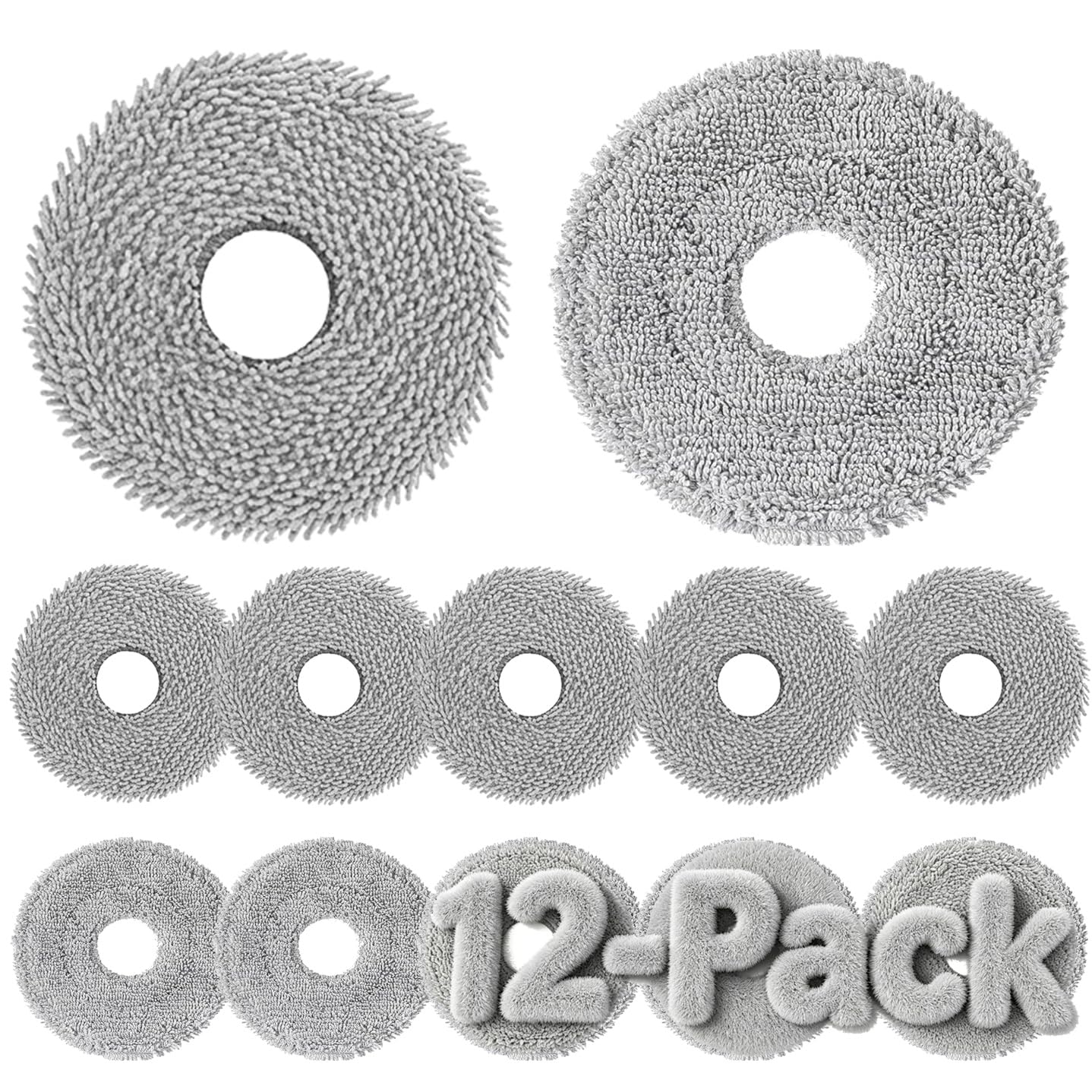 12 Pack Mop Pads for Dreame L40 Ultra X40 Ultra Robot Vacuum