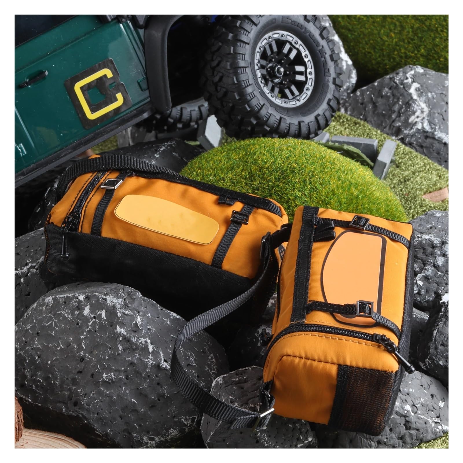 Piezas Accesorios RC para TRX4 para SCX10 VS4-10 D90 1/10 para Mini Bolsa De Equipaje Bolsa De Viaje Deportiva RC Crawler Miniatura Decoración Escala(2PCS)